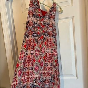 A Line Paisley Mini Dress